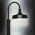 thumbnail image 3 of Luxury Industrial Post Light, Medium Size: 17''H x 18.5''W, with Farmhouse Style Elements, Gloss Black Finish, UHP1491 from the Gary Collection by Urban Ambiance, 3 of 5