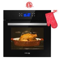 Gasland Chef ES611TB 24" Built-in Electric Wall Oven, 11 Cooking Function, Black Glass Digital Electric Wall Oven