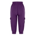 thumbnail image 4 of WILLBEST Pantalones Capri Casuales para Mujer, Cómodos Pantalones de Yoga Elásticos con Bolsillos para Uso Diario y Ejercicio Ligero para Ocio Activo y Fitness. Chica, 4 of 4