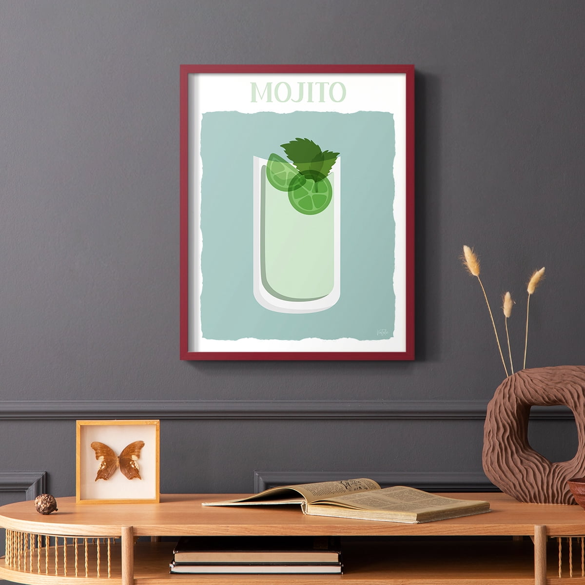 Mojito in Red Solid Wood 8 x 10 Framed Print