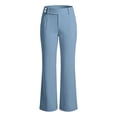 thumbnail image 6 of Yyeselk Women Work Pants with Pockets Straight Leg Slacks Classic Slim Fit Elastic High Waisted Dress Trousers Light Blue XL, 6 of 6