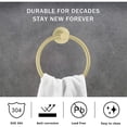 thumbnail image 2 of Towel Holder Stainless Steel Practical Fixing Rings Hanging Rack Exquisite Convenient Hanger Stand for Home Bathroom Kitchen Use Black gold, 2 of 7