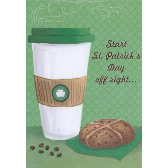 Designer Greetings Steaming Coffee St. Patrick's Day Card