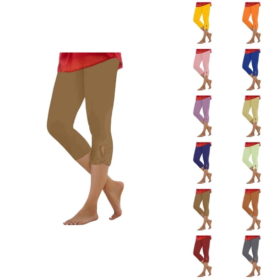 Capri Leggings for Women Lightweight Breathable Slim Fit Elastic High Waist Stretchy Workout Yoga Pants Capris Leggings