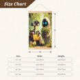 thumbnail image 3 of Wall-E Poster Canvas Wooden Shaft Hanging Poster Home Decor, Aesthetic Wood Frames Scroll Painting Wall Art for Living Room Bedroom Office 12"X18", 3 of 7
