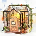 thumbnail image 2 of EUWBSSR DIY Miniature House Kit, Dollhouse Model with LED Light, Assembled Size 200×200×180 mm, 2 of 11