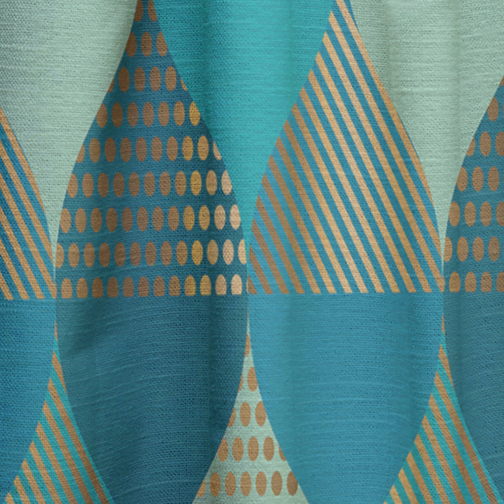 Designart 'Luxury Retro Pattern Drops I' Mid-Century Modern Curtain Panel