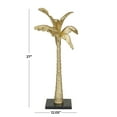 thumbnail image 3 of 12" x 27" Gold Polystone Palm Tree Sculpture, by DecMode, 3 of 8
