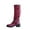 Red, variant on Dezsed Women's Quilted Knee-High Fashion Boots Fashion Large Size Boots Women Fall Long Tube Low Heeled Shoes Boots Knight Boots Brown