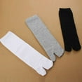 thumbnail image 5 of harmtty 1 Pair Unisex Japanese Kimono Flip Flop Sandal Split Toe Tabi Ninja Geta Socks,Grey, 5 of 7