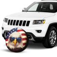 thumbnail image 2 of KAKALAD Sunglasses Bald Eagle American Flag 07 Spare Tire Cover Universal Vehicle Accessories Buckle Car Tools 14”in, 2 of 6