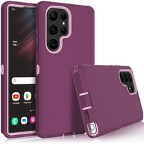 Tekcoo Case for Samsung Galaxy S23 Ultra 6.8", Case Cover for Galaxy S23 Ultra,Shockproof Heavy Duty Hard Plastic & Rubber Rugged Bumper 3-in-1 Case Cover -Red