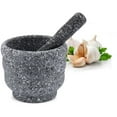 thumbnail image 2 of Mortar and Pestle Set - Solid Bowl Holder 5.5 Inch for , Herbs, , Garlic, Kitchen, Cooking, -, 2 of 7