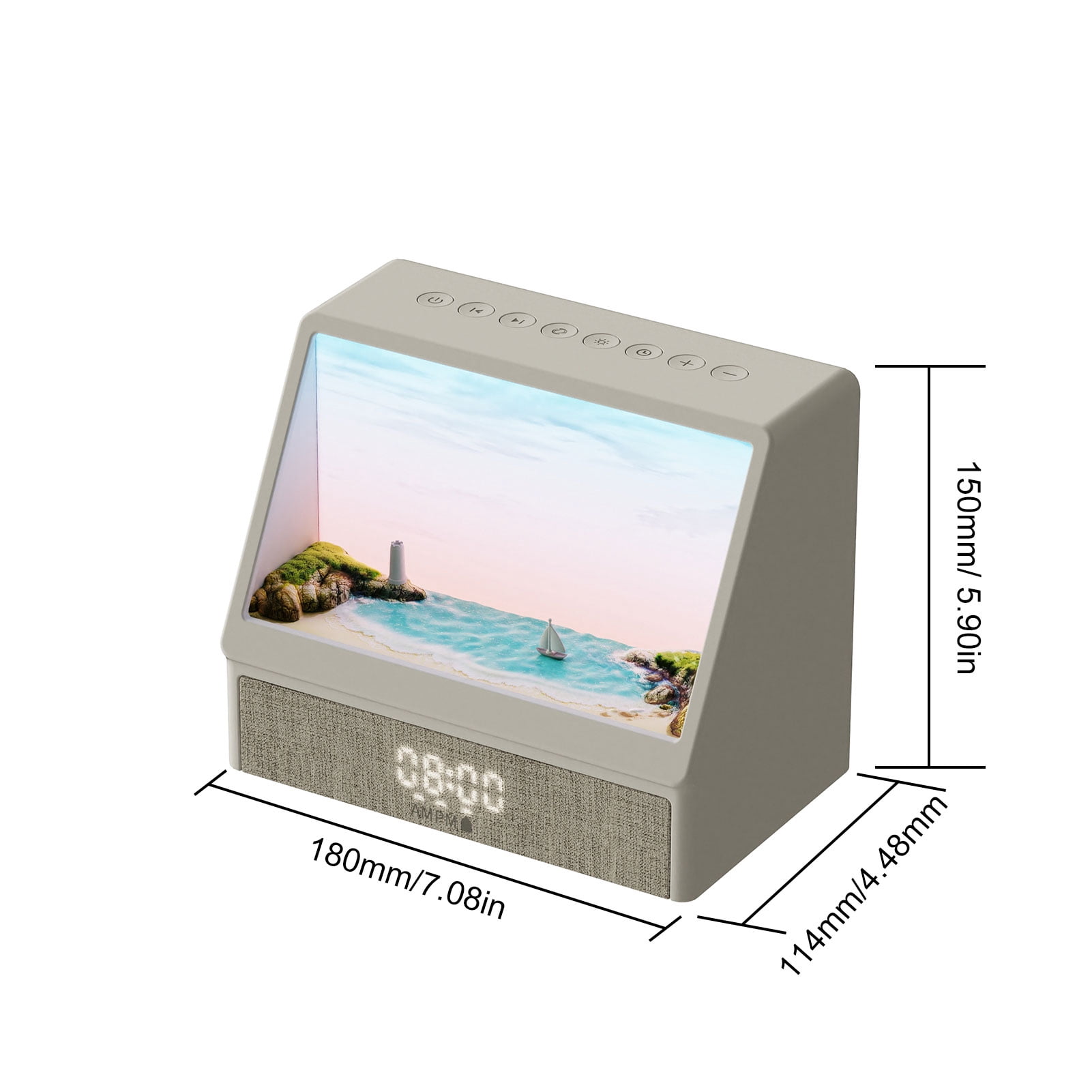 Sunrise Alarm Clock with Sound Machine, Wake Up Light, Night Light & 24 Sleep Sounds, White Noise Alarm Clock