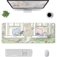 thumbnail image 3 of Kawaii Bears Mouse Pad - Blue and Pink Bears and Grey Rabbits Gaming Keyboard Pad, Large Anime Extended Non-Slip Rubber Base Desk Mat for Boys Girls Children (31.5"x11.8"), 3 of 6