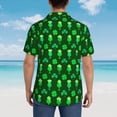 thumbnail image 4 of Balery leaves and glasses of beer for St. Patrick's Day Camisas hawaianas de manga corta para hombre, camisas playeras de corte holgado, camisas de vacaciones con botones,3X-Large, 4 of 7