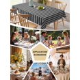 thumbnail image 5 of Geometric Grey Table Cloth, Abstract Contemporary Minimalist Line Waterproof Tablecloth for Square Tables, Reusable Washable Fabric Table Cover for Restaurant Kitchen Dining Tables 54"x54", 5 of 6