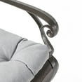 thumbnail image 4 of Noble House Phoenix Patio Dining Arm Chair in Bronze and Charcoal (Set of 2), 4 of 9