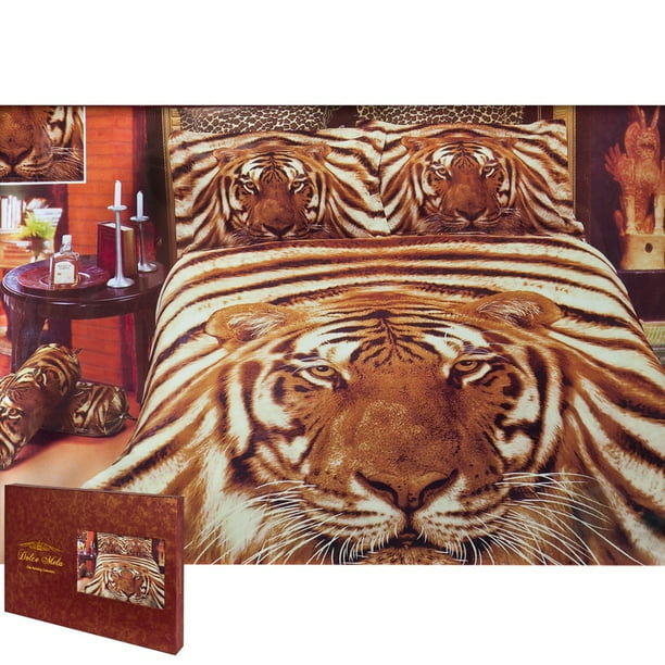 Siberian Tiger Queen Size Bedding Set - Walmart.com ...