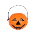 thumbnail image 2 of 6 Pack Halloween Plastic Candy Buckets with Carry Handles, Lightweight Portable Trick-or-Treat Pails, Holiday Party Candy Storage Pails for Halloween Decor,B, 2 of 6