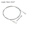 thumbnail image 2 of Unique Bargains 1.5mmx100cm Stainless Steel Lanyard Cable Eyelets Ended Wire Rope 10 Pack, 2 of 5