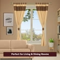 thumbnail image 5 of Gold Brown Tab Top Raw Silk Curtain (43 in. x 96 in.) With Tieback -Pair, 5 of 5