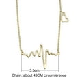 thumbnail image 5 of UDIYO Necklace ECG Design Exquisite Alloy Heart Shape Pendant Clavicle Chain for Club, 5 of 7