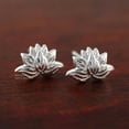 thumbnail image 3 of QQTDFG 925 Sterling Silver Tiny Lotus Flowe Stud Earrings A1323-default, 3 of 8