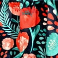 thumbnail image 4 of Lush Decor Poppy Garden Room Darkening 18" x 52" Floral Multi 3" Rod Pocket Single Valance, 4 of 5