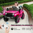 thumbnail image 3 of Kojooin 12V Kids Ride On Truck Car, Battery Powered Electric Vehicles with Remote Control, Spring Suspensions, 3 Speeds, LED Lights, Music, MP3, Ride On Toy Car for Children Toddles Boys Girls, 3 of 6