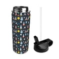 thumbnail image 2 of Sikiie Rocket Space Print 18OZ Insulated Straw Cup, Portable Leak-proof Sports Water Bottle, Stainless Steel Water Cup Suitable for Home and Outdoor, 2 of 8