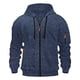 thumbnail image 1 of Dolkfu Sudadera con capucha de color sólido para hombres, chaqueta deportiva con cremallera completa, abrigo de sudadera para hombres S, 1 of 3
