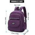thumbnail image 4 of Spencer Backpack Purse for Womens, Waterproof Nylon Travel Backpack Rucksack Ladies Casual Shoulder Bags, Purple, 4 of 11