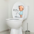 thumbnail image 1 of Pegatinas de advertencia divertidas para inodoro, tapa de inodoro para orinar de niños de dibujos animados, pegatina para puerta de WC, decoración autoadhesiva extraíble, papel para el hogar de 22,5* TUNC Sencillez, 1 of 5