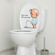 thumbnail image 1 of Pegatinas de advertencia divertidas para inodoro, tapa de inodoro para orinar de niños de dibujos animados, pegatina para puerta de WC, decoración autoadhesiva extraíble, papel para el hogar de 22,5* TUNC Sencillez, 1 of 5