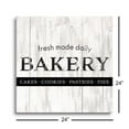 thumbnail image 3 of Bakery Fresh Daily White Woodgrain 24 x 24 Glass Wall Hanging Sign, 3 of 4