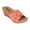 Bay Coral, variant on Womens Memory Foam Wedge Sandals, Open Toe Mid Heel Platform, Comfy Vegan Leather Buckle Strap Slides, Bay/Black/10