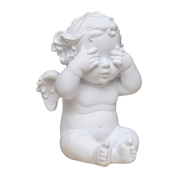 Estatua de ángel, adorno de mesa, figura de ángel para la decoración del hogar y la sala de estar. Estilo B