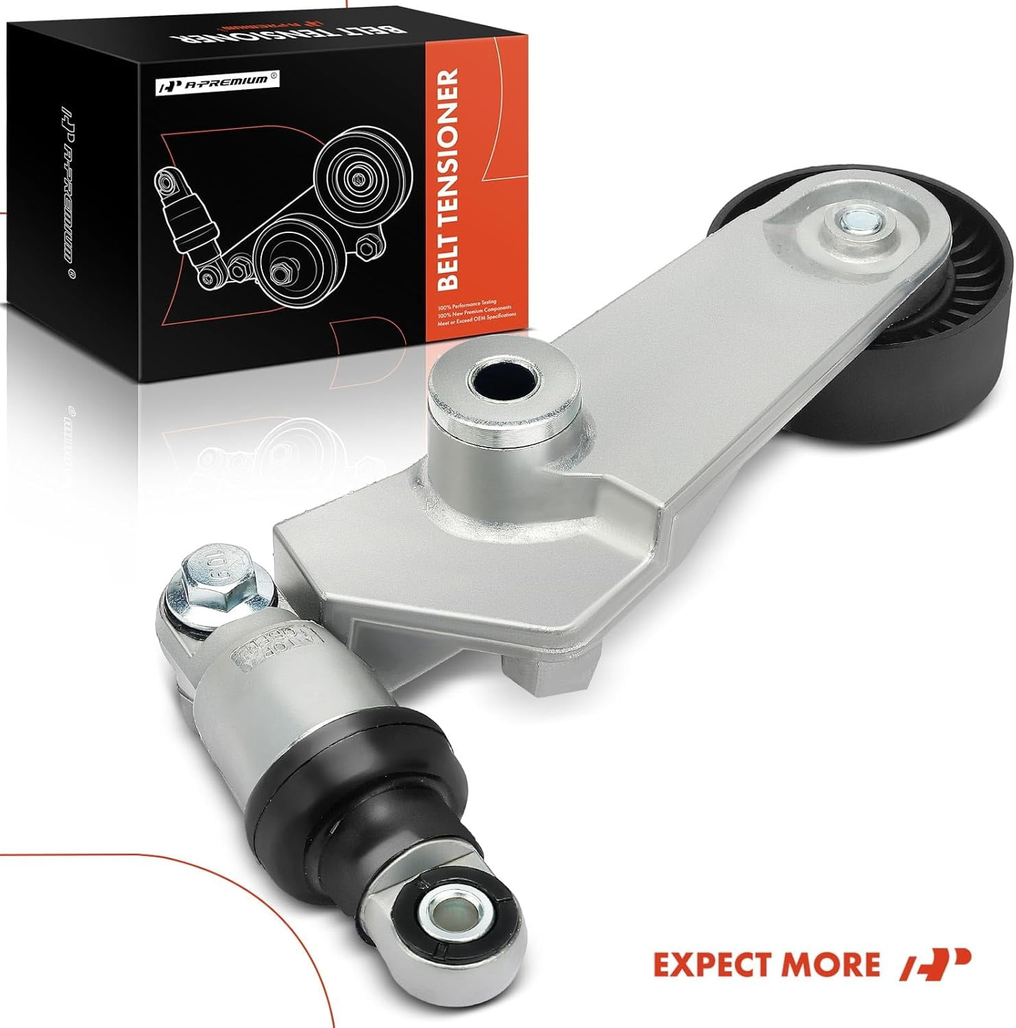 A-Premium Belt Tensioner Assembly with Pulley Compatible with Chevrolet Prizm 1998-2002 Pontiac Vibe 2003-2008 Toyota Corolla 1998-2008 L4 1.8L