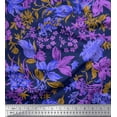 thumbnail image 1 of Soimoi Polyester Crepe Fabric Leaves & Floral Artistic Print Sewing Fabric Yard 42 Inch Wide, 1 of 3