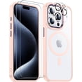 thumbnail image 1 of Temdan Funda Magnética para iPhone 15 Pro Max Transparente, [Compatible con Magsafe][2 Piezas Protector de Pantalla de Vidrio+Protector de Lente de Cámara] [No Amarillea] Delgada a Prueba de Golpes pa, 1 of 4