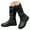 Black, variant on Mostsola Womens Flat Mid Calf Boots Casual Slouchy Zipper Retro Leather Motorcycle Riding Boots