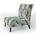 thumbnail image 3 of Designart "Paisley Mirage In The Desert VI" Beige Paisley Upholstered Accent Chair - Glam Arm Chair For Living Room, 3 of 5