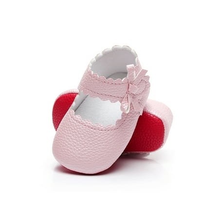 

Colisha Newborn Dress Shoes Soft Sole Mary Jane Prewalker Flats Party Lightweight Princess Shoe First Walker Pink 4C