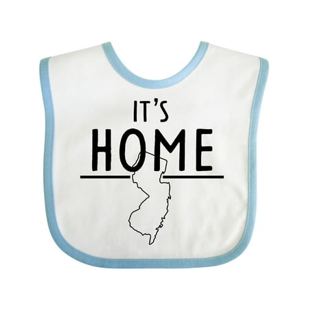 

Inktastic It s Home- State of New Jersey Outline Gift Baby Boy or Baby Girl Bib