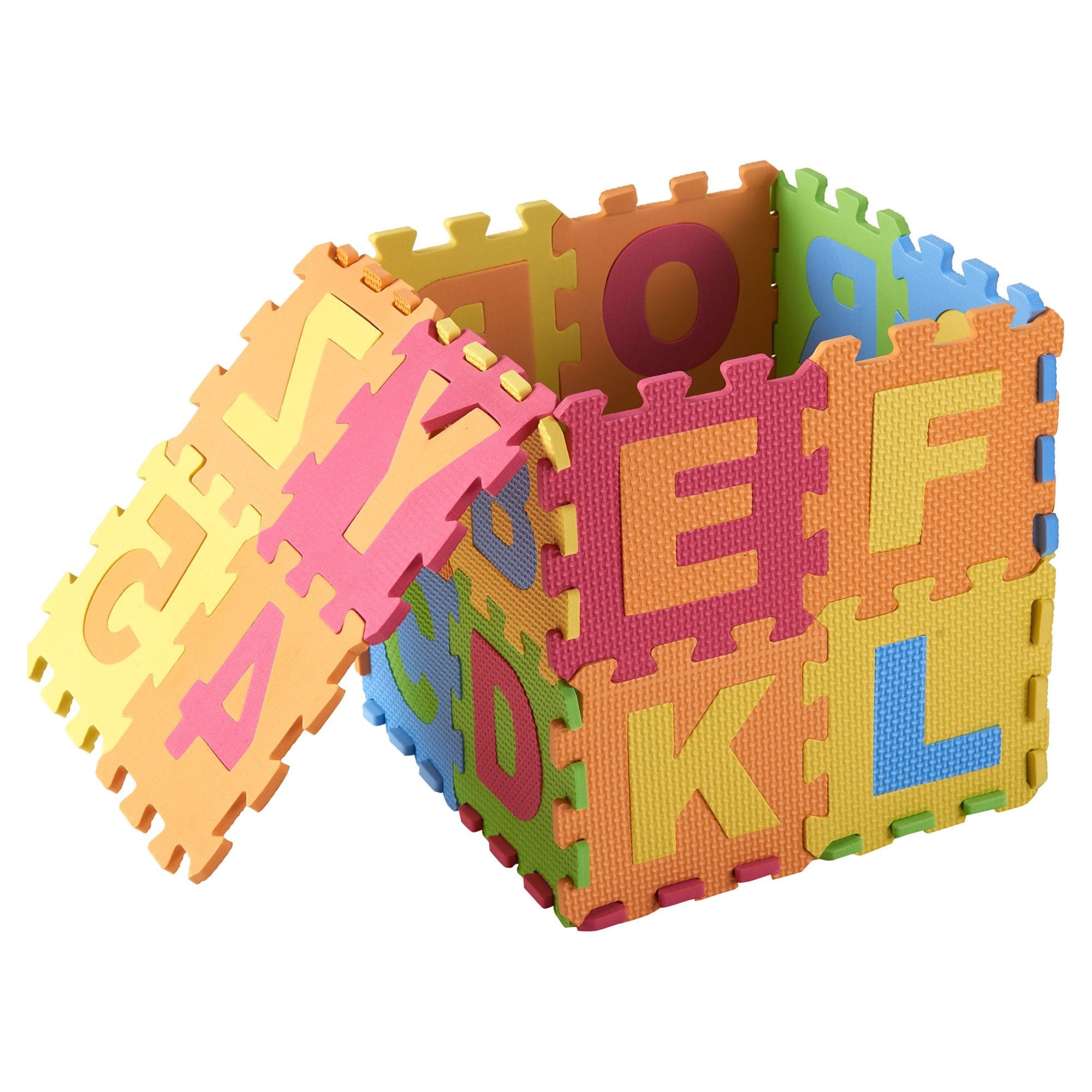 Dimple Baby Foam Play Mat 36 Interlocking EVA Tiles Colorful Alphabet Numbers 6.25in