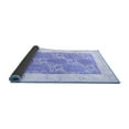 thumbnail image 2 of Ahgly Company Indoor Round Abstract Blue Contemporary Area Rugs, 3' Round, 2 of 4
