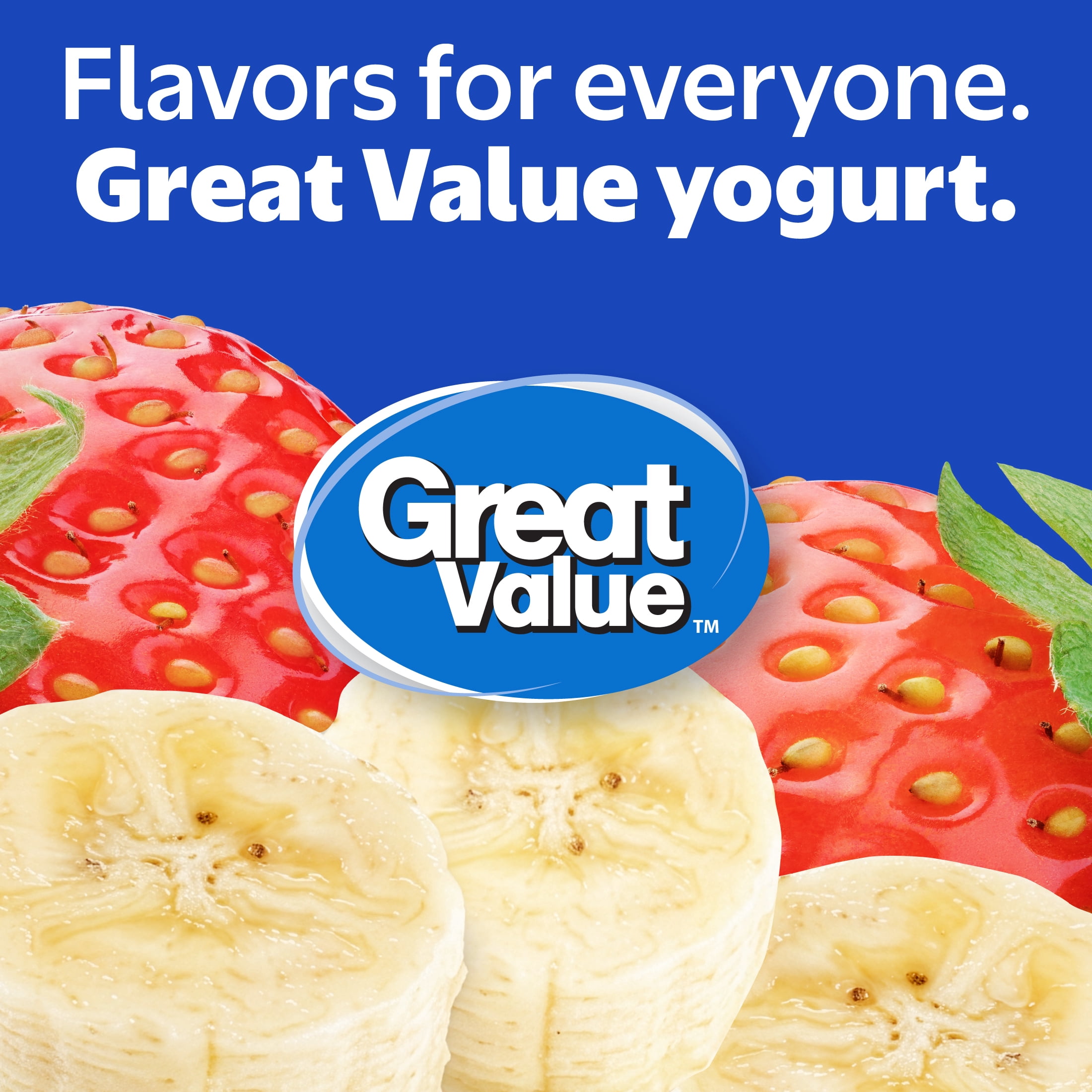 Great Value Original Strawberry Banana Low-fat Yogurt, 32 oz