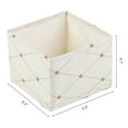 thumbnail image 4 of Unique Bargains 3 Pcs Collapsible Storage Cube for Closet Organizers Beige 5.5"x5.5"x4.7", 4 of 6