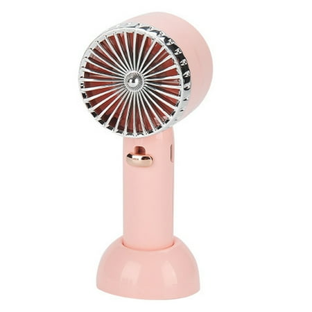 

Mini Portable Fan Dual Motors Powerful Handheld Fan Small Desk Fan with Base Lightweight USB Rechargeable Fan for Stylish Girl Women Men Indoor Outdoor pink